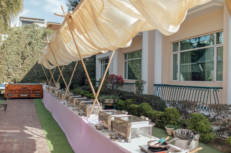 Marcos catering table setup