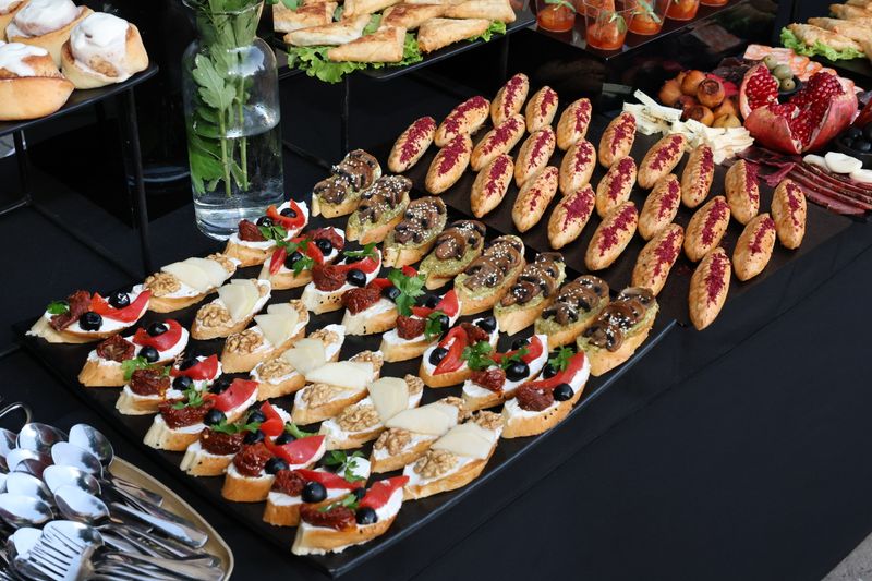Corporate catering setup by Marcos